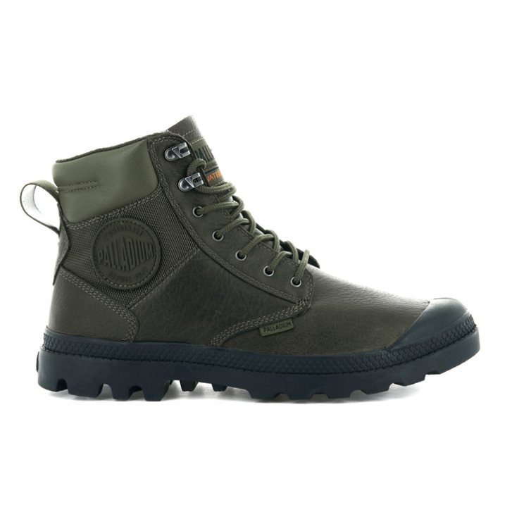 Bottes Palladium Pampa Shield WP+ LTH Femme Vert Olive | FR ZMB312E